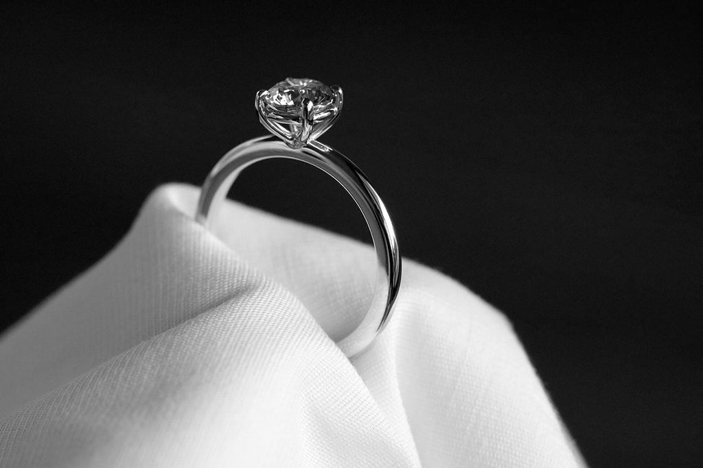 Round Brilliant Cut Diamond Solitaire Engagement Ring Platinum