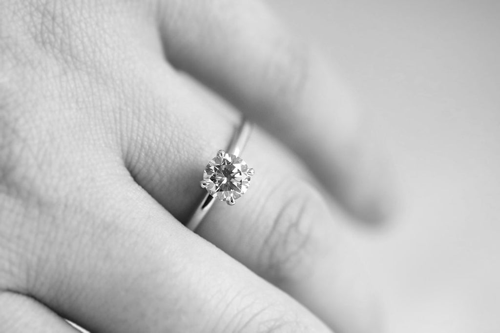 Round Brilliant Cut Diamond Solitaire Engagement Ring Rose Gold