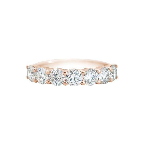 Shared Claw Diamond Ring Large Rose Gold