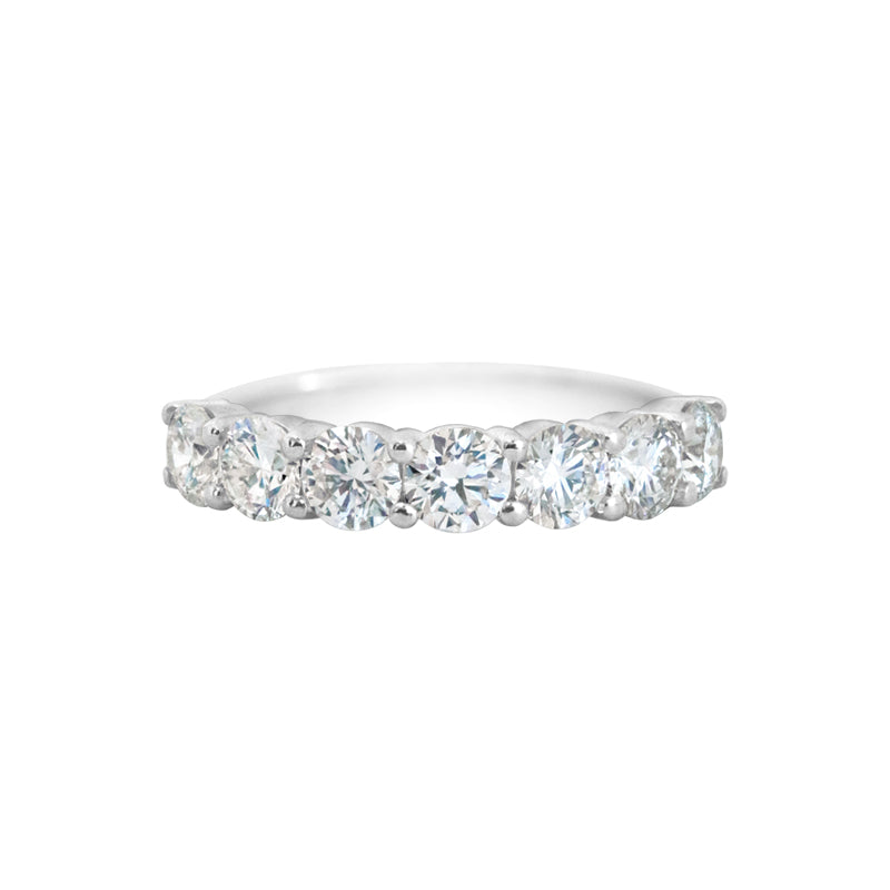 Shared Claw Diamond Ring Large White Gold