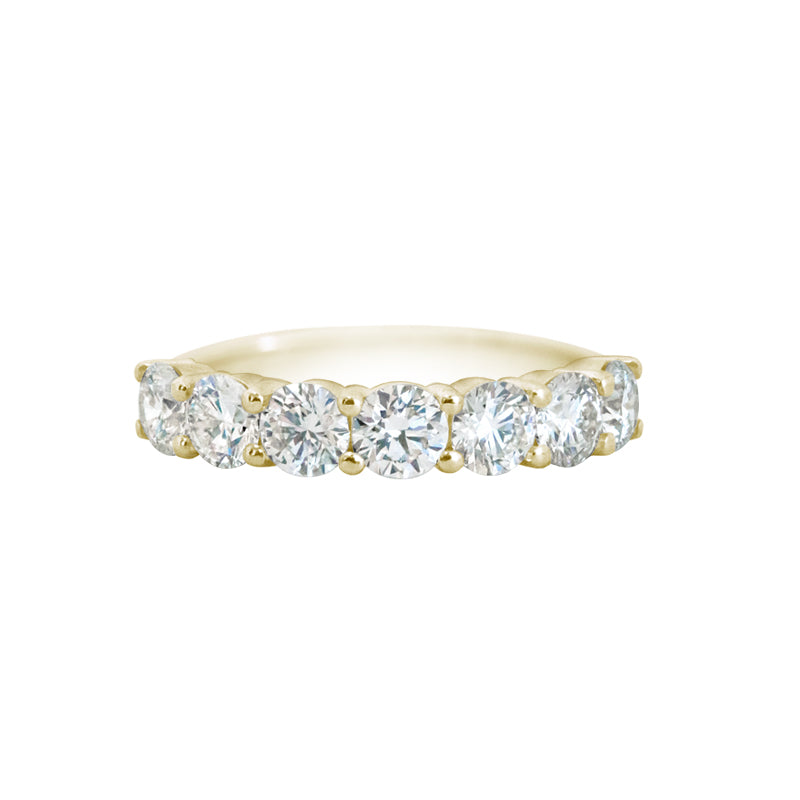 Shared Claw Diamond Ring Large Yellow Gold