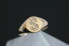 Diamond Initial Signet Ring