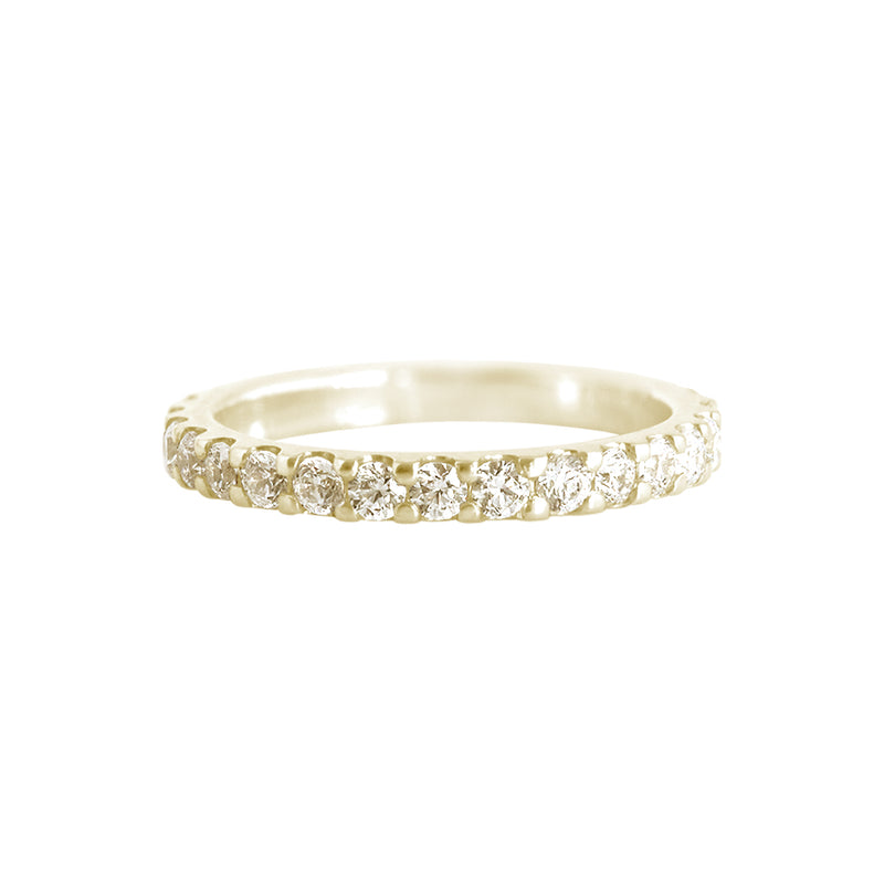 Champagne Diamond Shared Claw Ring Yellow Gold