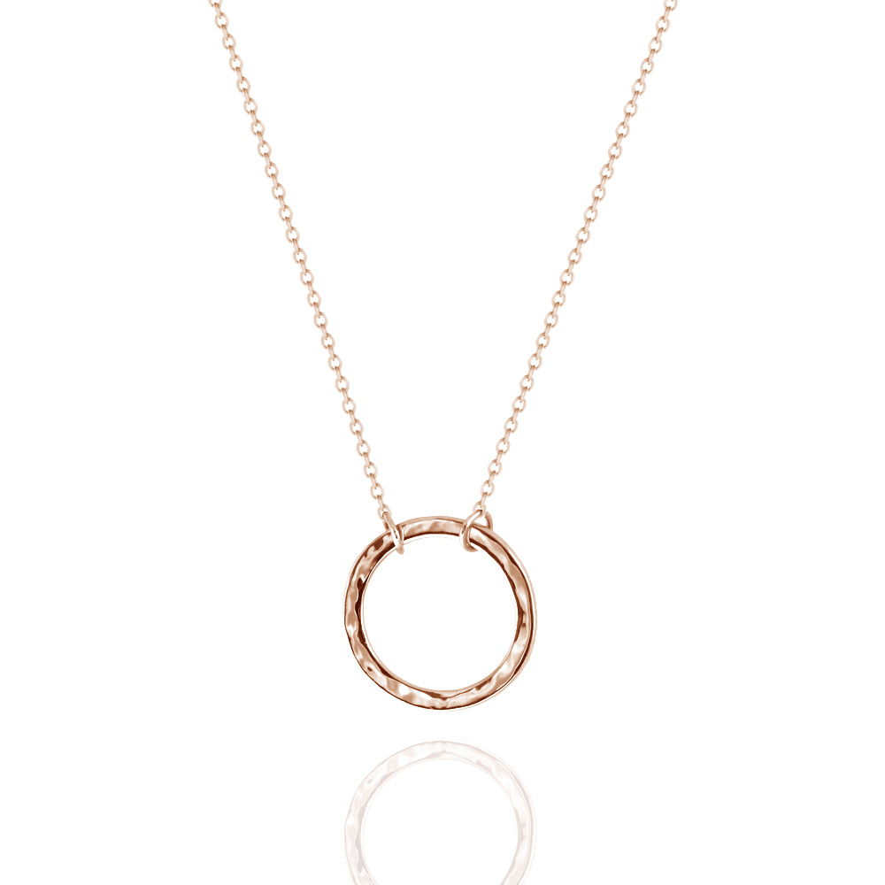 rose gold circle necklace