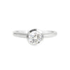 Bezel Set Diamond Ring White Gold