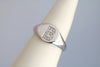 diamond B signet ring