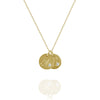 double initial tag necklace yellow gold