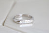 white gold engraved name signet ring