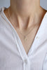 White Gold Gothic E Necklace
