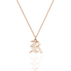 Gothic R Necklace Rose Gold