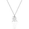 R letter Necklace White Gold