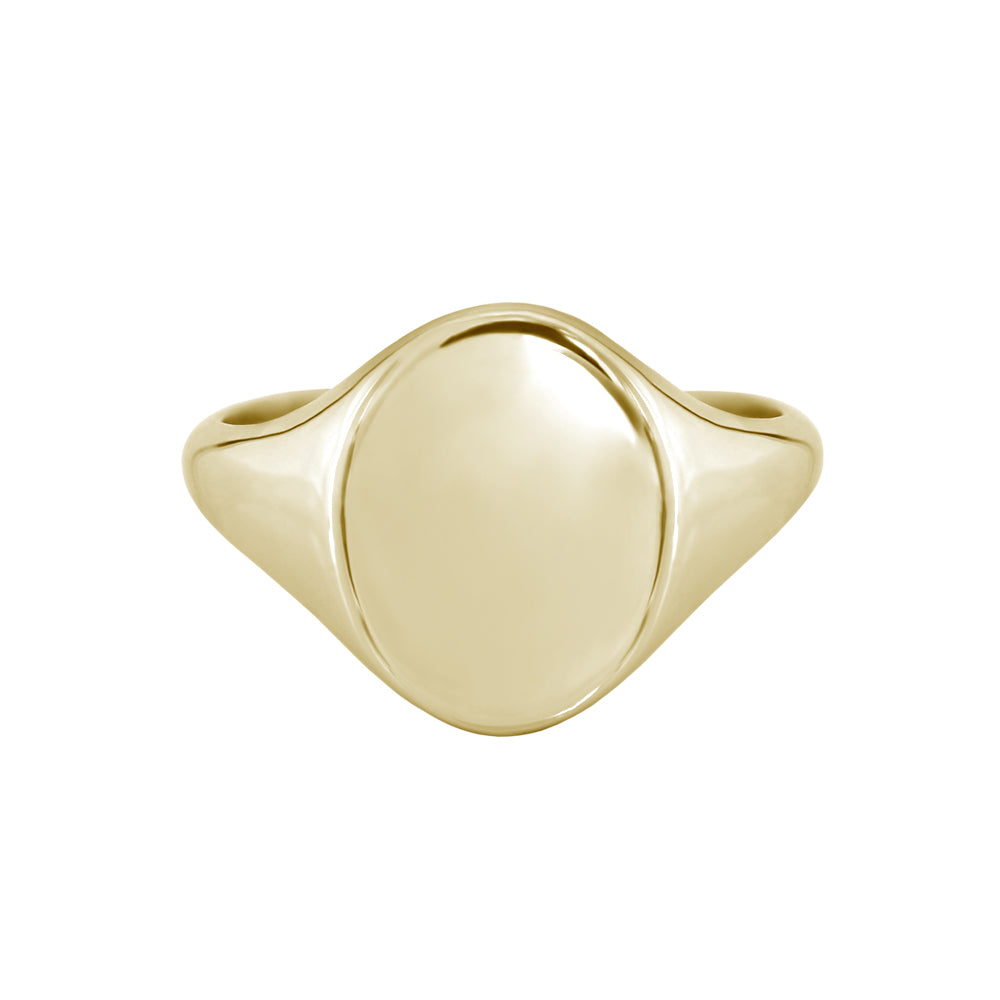 Oval Signet Ring Yellow Gold