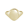 Oval Signet Ring Yellow Gold