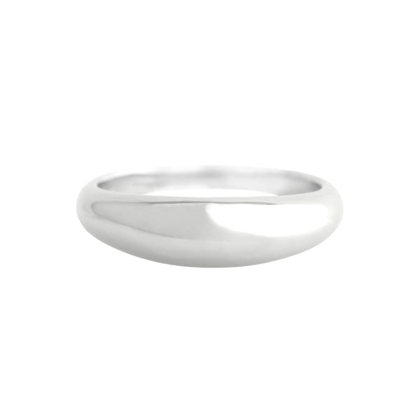 Petite Dome Ring White Gold