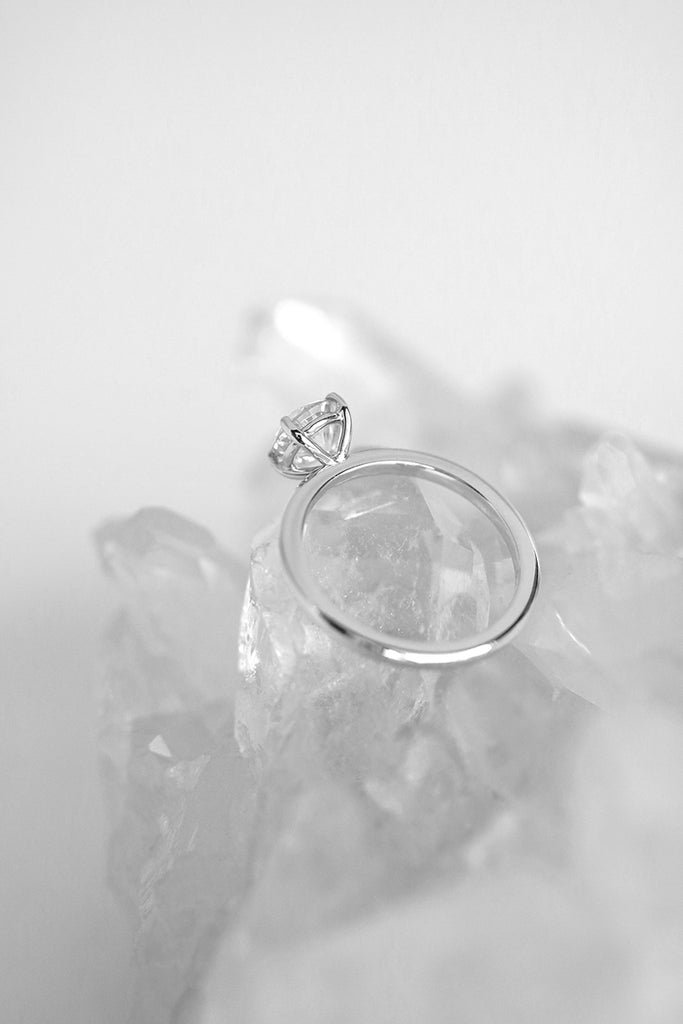Round Brilliant Cut Diamond Solitaire Engagement Ring White Gold