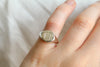 engraved monogram pinky signet ring