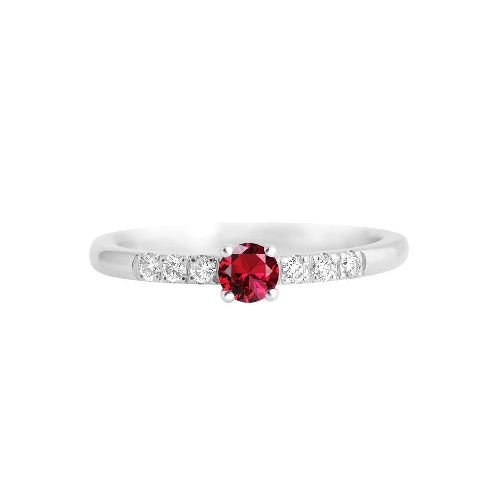 Ruby And Diamond Trilogy Ring | Engagement