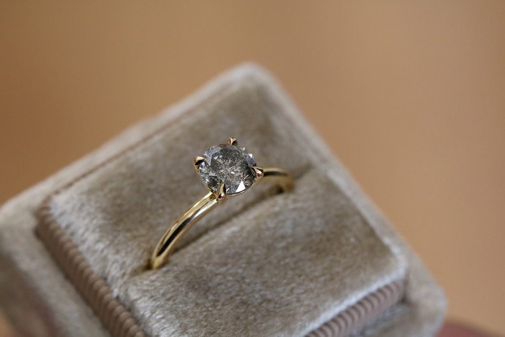 salt and pepper diamond ring