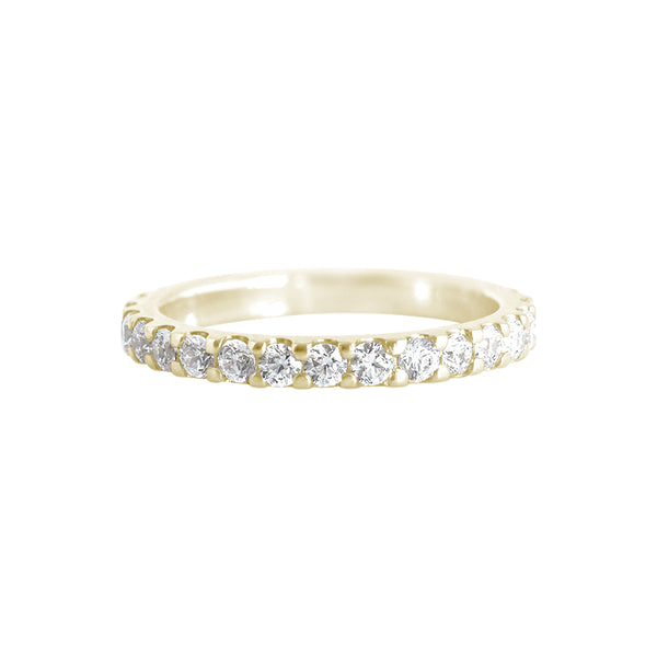 Shared Claw Diamond Ring Yellow Gold