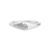 small white gold diamond ring